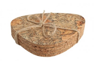 T & G Ocean Pebble Cork Coasters (set of 4)
